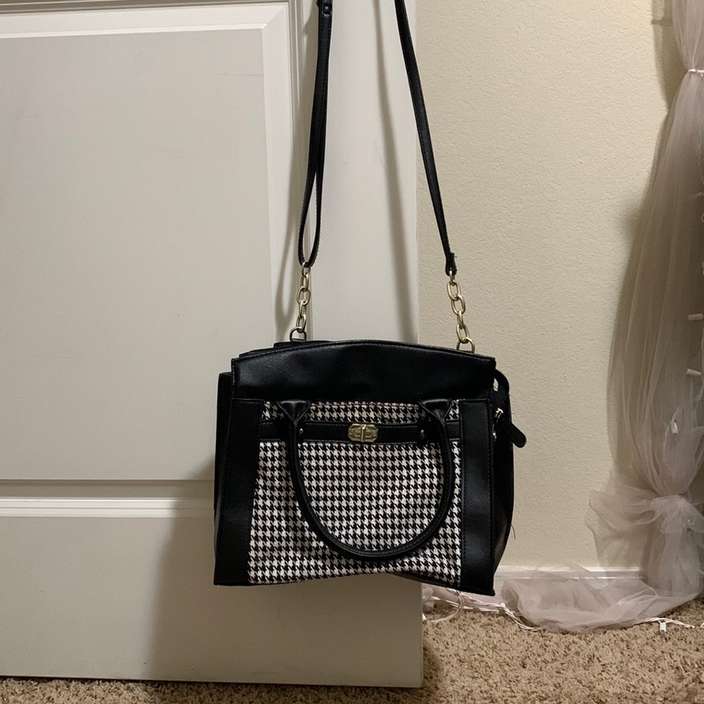 Black and white purse